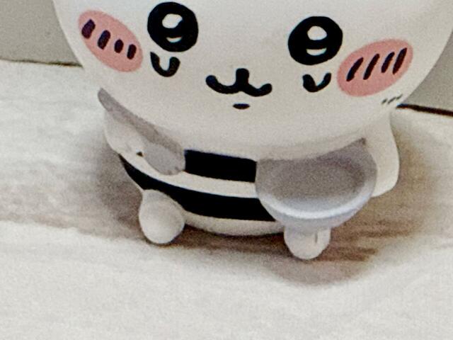 ちゃんと汁のみが入っていたお椀とスプークを持っています。芸が細かい…！