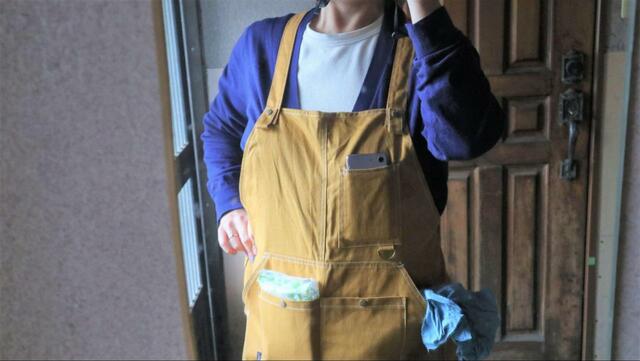 【ワークマン コットンキャンパーエプロン】男女どちらでも使えるサイズ感、デザイン