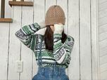 【しまむら　ノルディック柄ニット】ボトムスや小物を取り入れて脱おばさんコーデ！