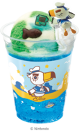「​​​ジョニーの漂着ブルーソーダ」＜価格：620円（税込）＞【どうぶつの森とサーティワンが初コラボ！7月の新作「どうぶつの森 夏の島 ごちそうアイス」は、サカナが泳ぐ爽やかな夏の島フレーバー！】