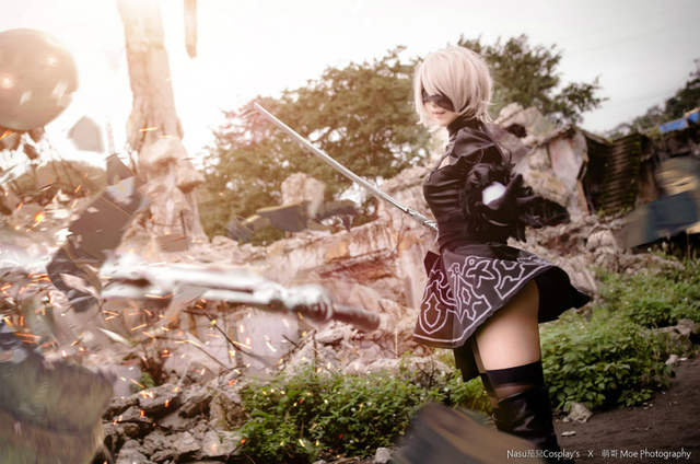 「ニーア オートマタ」2Bちゃんのコスプレを披露するNasu茄兒さん（提供：<a href=