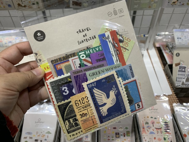 切手のようなフレークシール