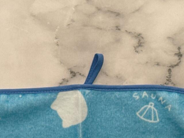 ループ付きなので吊るして乾燥させられます