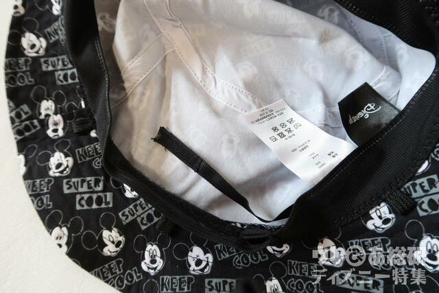 【ワークマン】DISNEYプリントバケットハット/内側のマジックテープでサイズ調節できます