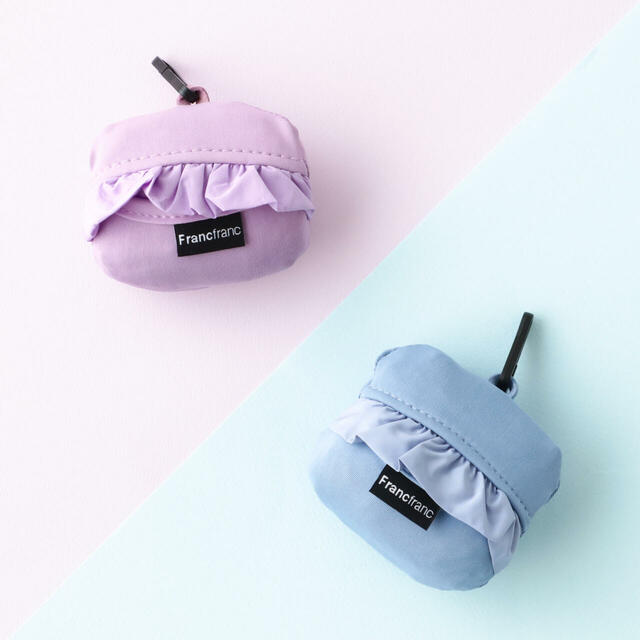 【Francfrancの2024年秋バッグ売上ランキング 2位】「くしゅらくエコバッグ フリルシリーズ」各1,500円（税込）