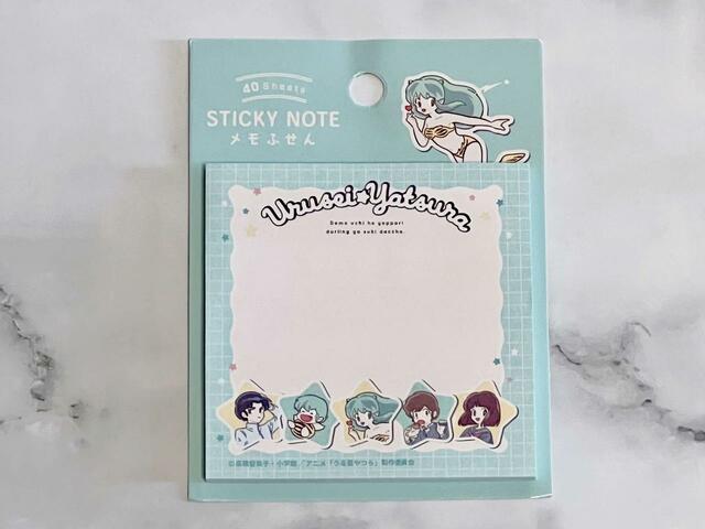 【100円ショップ×うる星やつら】ライトブルーはチェックで爽やかなデザイン♪