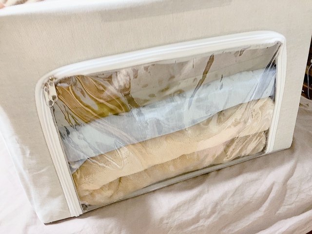 【ニトリ 前面・上面から出し入れができるワイヤー収納ボックス】透明な窓があるので中に入れた物が見やすい♪