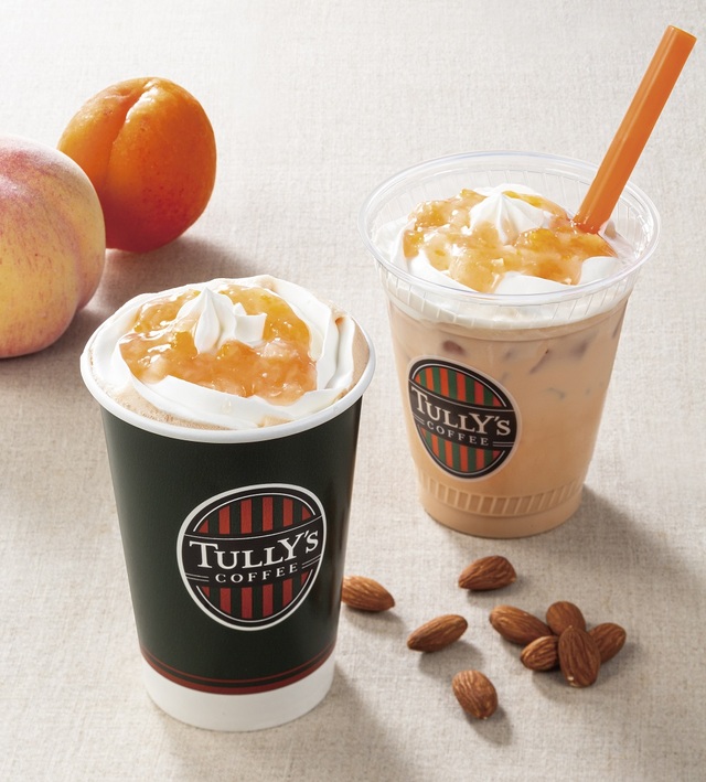「&TEA 桃と杏のロイヤルアーモンドミルクティー」<Short:614円(税込)>「【タリーズ初の「アーモンドミルク」を使用した季節限定ドリンクが登場】