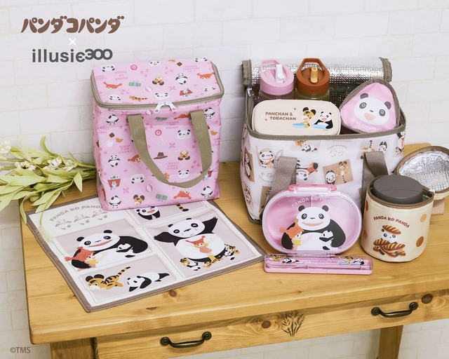 【パンダコパンダ×illusie300】ピンクとベージュを基調にした、やさしい色合いのアイテム展開