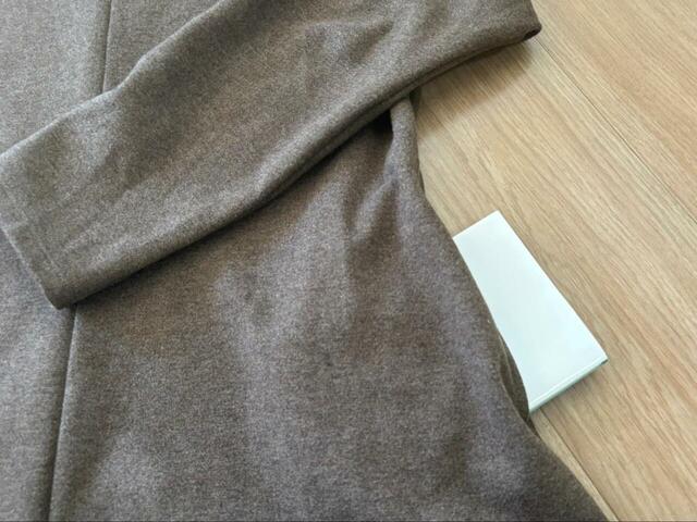 【ユニクロ ブラッシュドジャージーワンピース】ポケットが付いているのも嬉しいポイント!