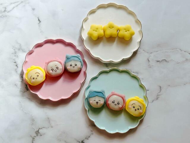 お皿に乗せて全部を並べてみました。癒し空間が爆誕！