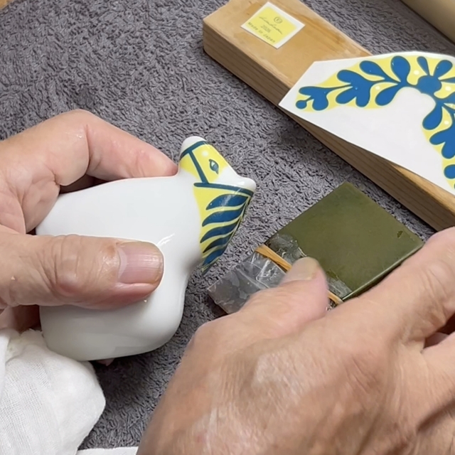 職人さんの色付け