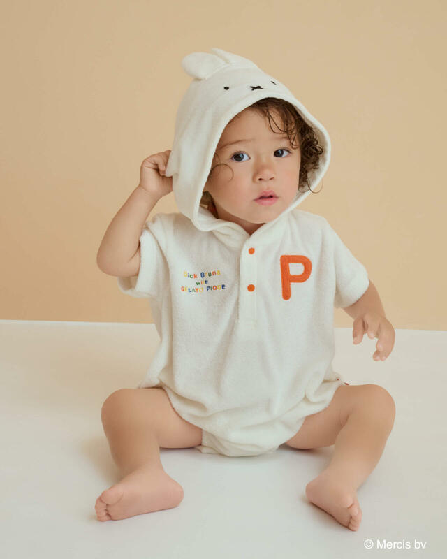 【ジェラート ピケ×ディック・ブルーナ】＜ベビー＞miffy パイルロンパース（税込7,920円）サイズ：70／80