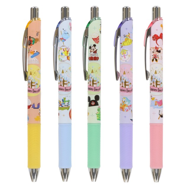 ボールペン〈エナージェル〉セット 1,600円|長さ約15cm、5本セット、インクの色:黒