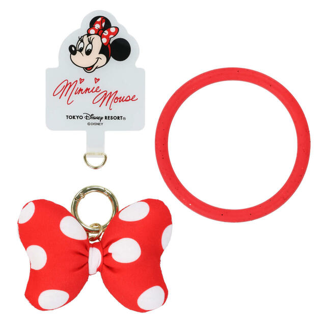 スマートフォンアクセサリー 1,900円｜東京ディズニーリゾート「ミニーの日」グッズ｜販売店舗：東京ディズニーランド「グランドエンポーリアム」、東京ディズニーシー「タワー・オブ・テラー・メモラビリア」｜発売日：2025年3月2日（日）
