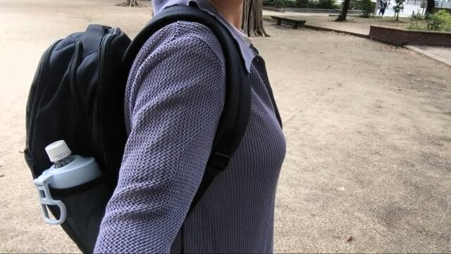 【NIKE(ナイキ) ブラジリア バックパック M】太く厚いベルトが肩全体を覆ってくれるので、荷物が重くてもまったく痛くありません!