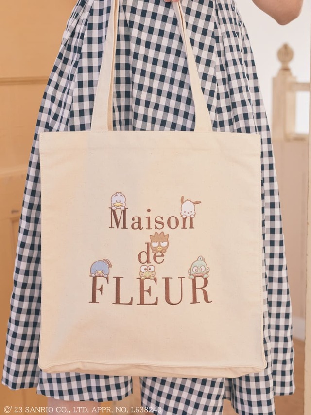 サンリオキャラクター×「Maison de FLEUR」のコラボトートバック・店舗限定デザイン（はぴだんぶい）