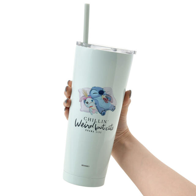 スティッチ＆スクランプ タンブラー ステンレス ストロー付き 750ml Disney Stitch Day Collection 2,800円