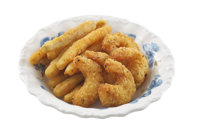 海老とゴボウのフリット