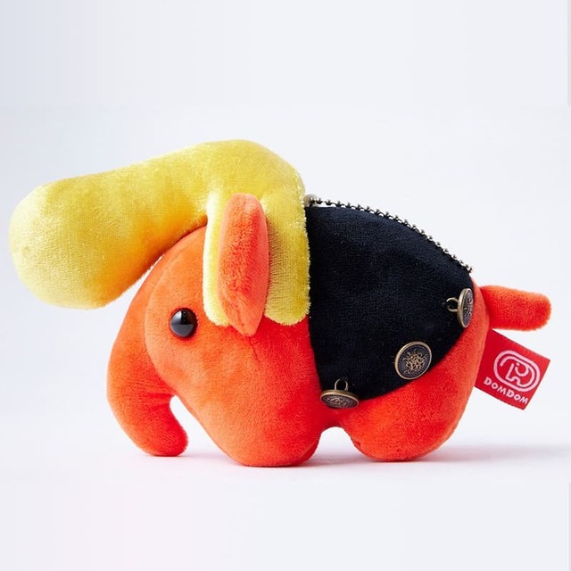 【ドムドムハンバーガー FANBOOK 2 努夢象 金リーゼントver. ボールチェーンぬいぐるみ】どむぞうくんが不良になっちゃった…