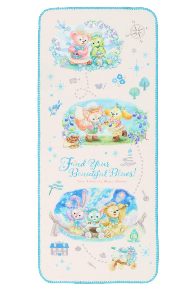 「ダッフィー&フレンズのファインド・ユア・ビューティフル・ブルー!」フェイスタオル