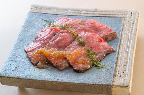 『西麻布 けんしろう』 メニュー：必殺！低温調理サガリステーキ