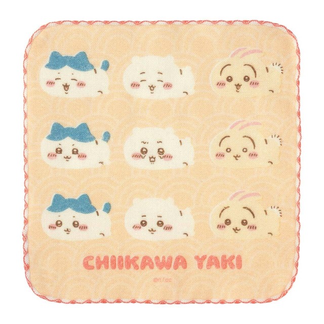 【ちいかわ焼き】「ちいかわ焼き ガーゼハンドタオル」みんな　825円