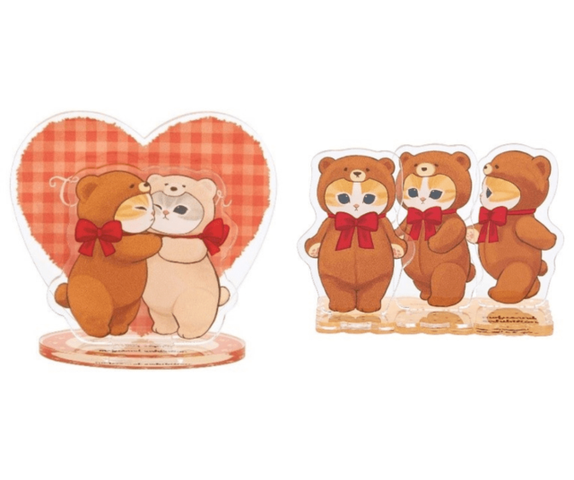 mofusand展 レイヤーアクリルスタンド （ハート、ティータイム、ビスケット） 各770円 ※お一人様各3点まで