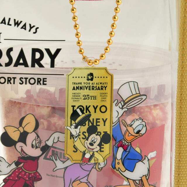 【東京ディズニーリゾート店限定】【HillValley】ミッキー＆フレンズ ポップコーン メープルバニラ、ストロベリー バッグ入り チャーム付き 東京ディズニーリゾート店25周年記念 3,500円