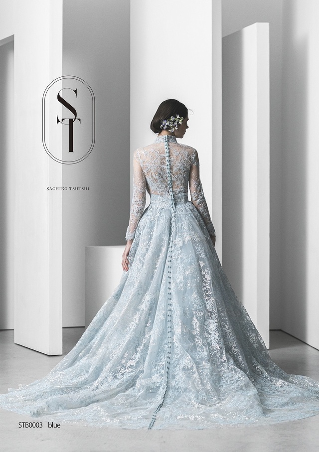 「ST」新作ウェディングドレス　STB0003_Blue