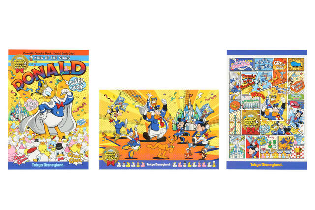 ポストカードセット 750円｜ディズニー・パルパルーザ「ドナルドのクワッキー・ダック！ダック！ダックシティ！」スペシャルグッズ｜販売店舗：東京ディズニーランド「ディズニー＆カンパニー」｜発売日：2025年4月7日（月）