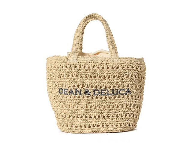 【DEAN ＆ DELUCA | BEAMS COUTURE　クロッシェバスケットバッグ】Sサイズは高さ22×幅36×奥行14cm、持ち手33cmです