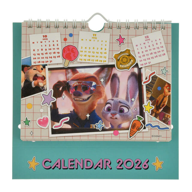 ズートピア 卓上カレンダー ポップアップ Memories CALENDAR＆ORGANIZER 2026 2,200円