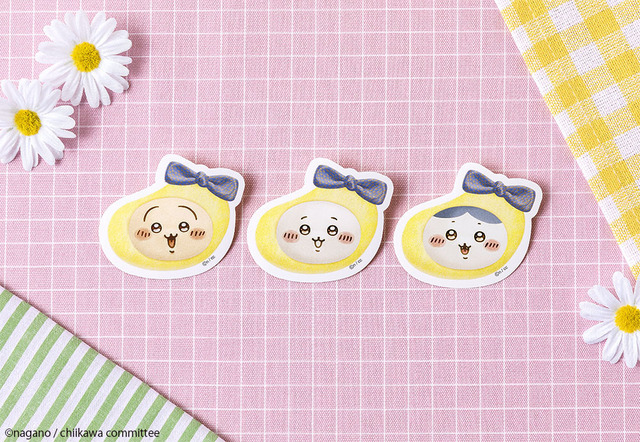 8個入パッケージには、「ちいかわ」「ハチワレ」「うさぎ」のオリジナルステッカーがランダムで1枚封入【ちいかわ×東京ばな奈】