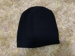【ワークマン Melino Wool halfニットビーニー】シンプルなブラックのビーニー