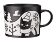 「美濃焼 黒ねこマグカップ」<サイズ:幅約9cm×高さ約7.5cm>【カフェ・ベローチェの“黒ねこグッズ”が手に入る!数量限定「冬の黒ねこハッピーバッグ2026」が店舗&オンラインストアで販売スタート!】