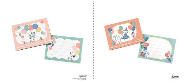 【おくるシリーズ スヌーピー/ムーミン】メッセージメモパッド/20枚入り・各税込400円