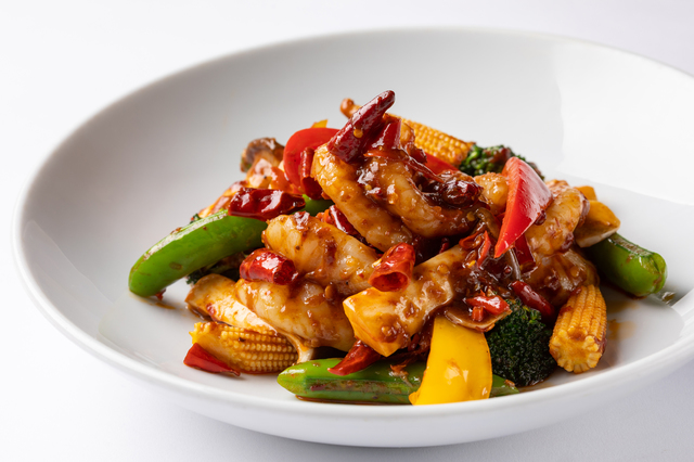 大エビ辛味噌炒め