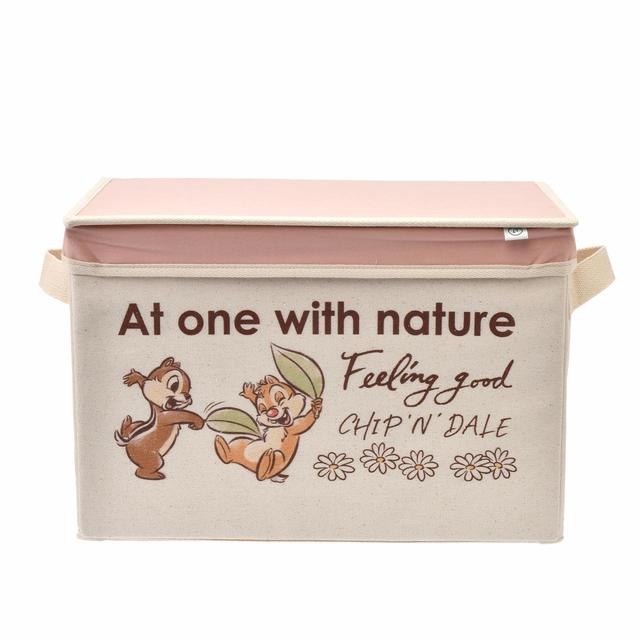 【FOOD TEXTILE】チップ＆デール 収納ボックス ピンク Chip＆Dale FOOD TEXTILE　©Disney