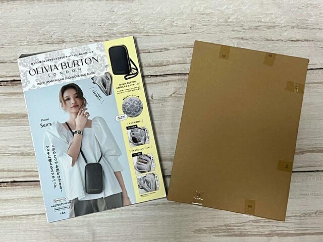 【OLIVIA BURTON(オリビア・バートン)MULTI SMARTPHONE SHOULDER BAG】スマホショルダーは、ボール紙性の箱に入っています