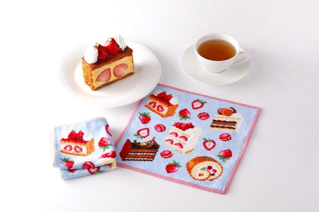 「ハンカチ1色+ナポレオンパイ」＜価格：（テイクアウト）￥4,290/（イートイン）￥5,868＞【【ホテルニューオータニ×FEILER】スイーツ好きもフェイラーファンも必見の“限定コラボハンカチ”！】