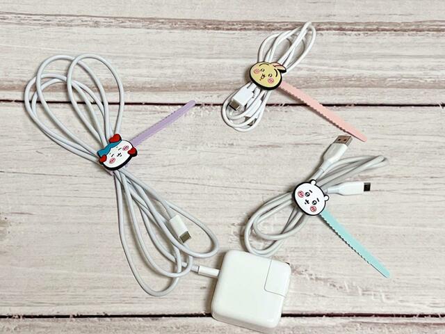 【ちいかわ100円雑貨】前回は白だったケーブルタイもパステルカラーになってます♪