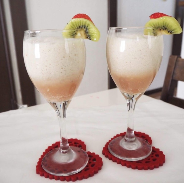 2層の豆乳ムースゼリー