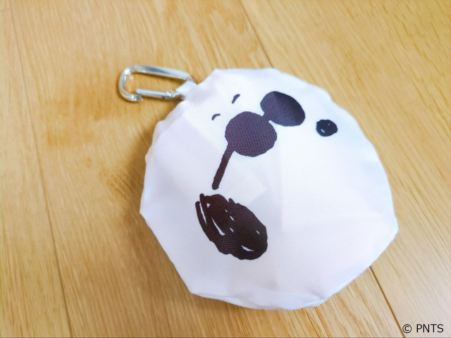 【ジョイフル×スヌーピー オリジナルデザインエコバッグ】エコバッグを畳んで入れられます