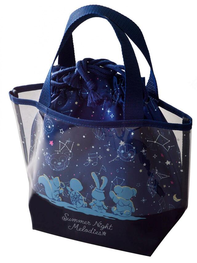 スーベニアランチケース｜対象メニューにプラス1,400円｜「ダッフィー＆フレンズのサマーナイト・メロディー」スーベニア付きメニュー｜東京ディズニーリゾート40周年“ドリームゴーラウンド”｜販売期間：2023年7月3日（月）〜9月6日（水）｜販売店舗：東京ディズニーシー「ミゲルズ・エルドラド・キャンティーナ」