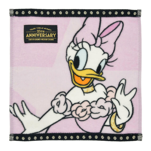 【東京ディズニーリゾート店限定】デイジー ミニタオル 東京ディズニーリゾート店25周年記念 900円