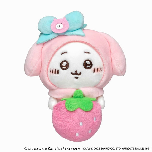 ちいかわ×サンリオキャラクターズ デスクトップから見守るひっかけぬいぐるみ 5種 各1,870円(税込)