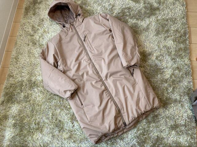 【ワークマン レディース撥水パデットロングフーディー】着丈はMサイズ92cm、Lサイズ94cm、LLサイズ96cm