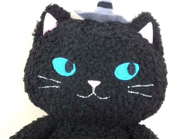 【カルディオリジナル　ハロウィンネコぬいぐるみ】青い目がとっても可愛い♪