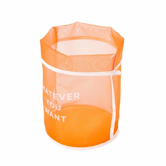 【Francfranc（フランフラン）】クラルテ メッシュバスケット  オレンジ Mサイズ